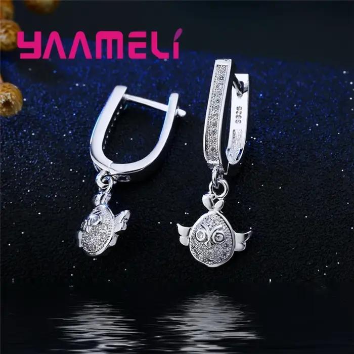Ensemble de bijoux en argent regardé 925 véritable pour filles