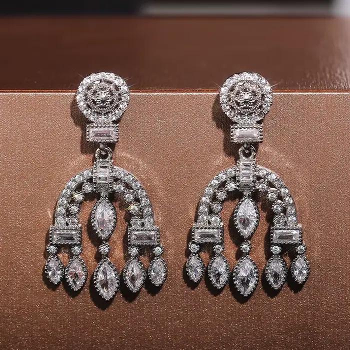 Huretailers-Boucles d'oreilles pendantes de style bohème pour femmes, accessoires polyvalents, bijou
