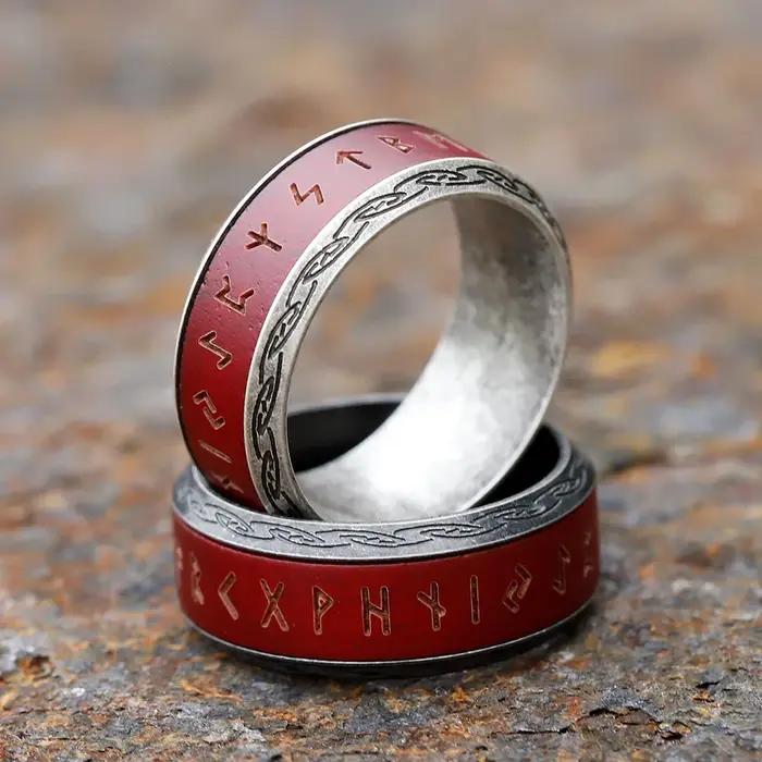 Bague de fiançailles ronde en bois de rose pour hommes