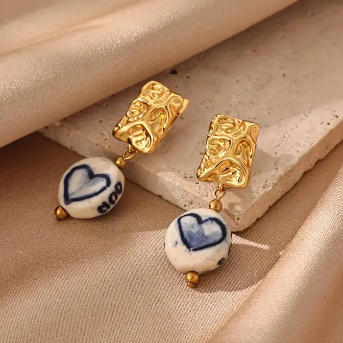 Boucles d'oreilles étoile géométrique pour femmes
