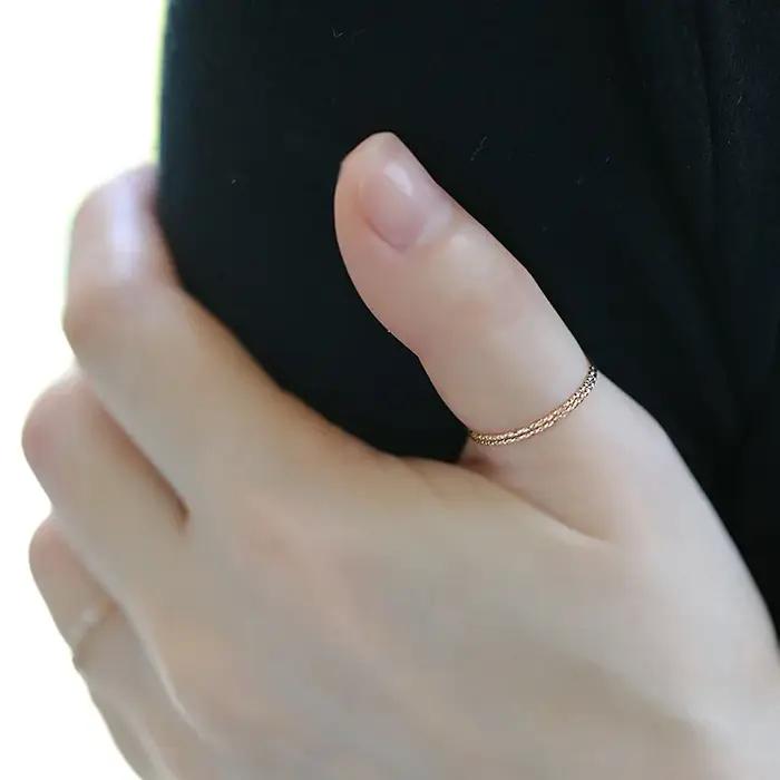 Monkton – bague fine minimaliste plaquée argent 925 et or 14 carats pour femmes