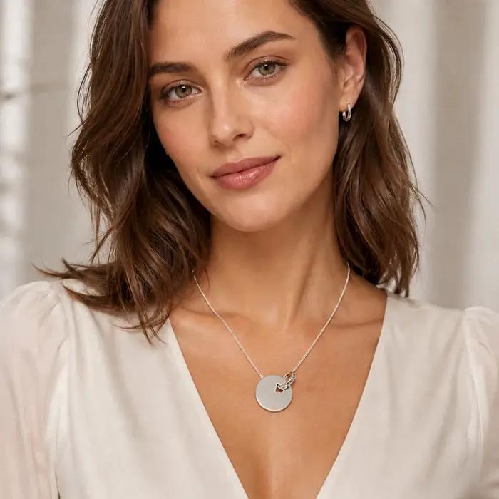 Ensemble de bijoux en argent regardé 925 pour femme