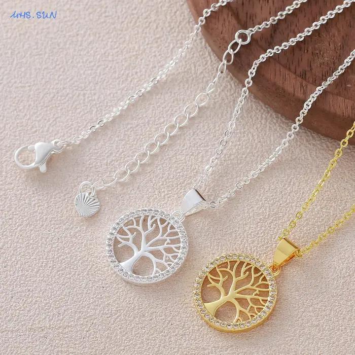 MHS.SUN – colliers avec pendentif arbre de vie en Zircon incrusté