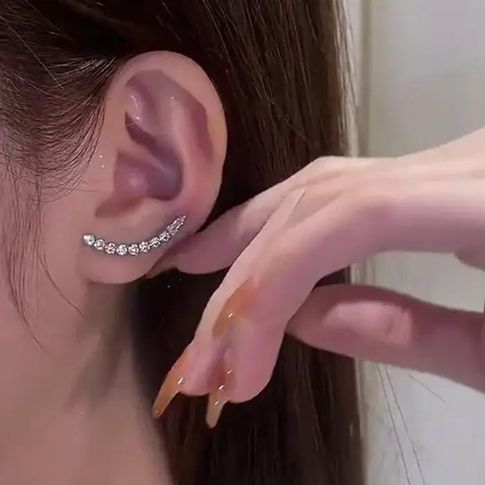 Boucles d'oreilles pendantes à pampilles de style tennis pour femmes