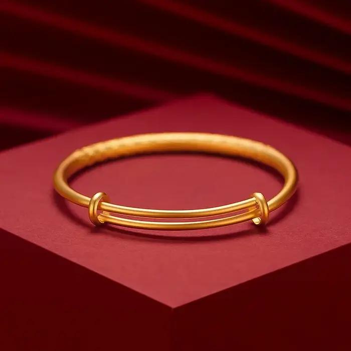 Bracelet boutique en or pur 18 carats pour femme