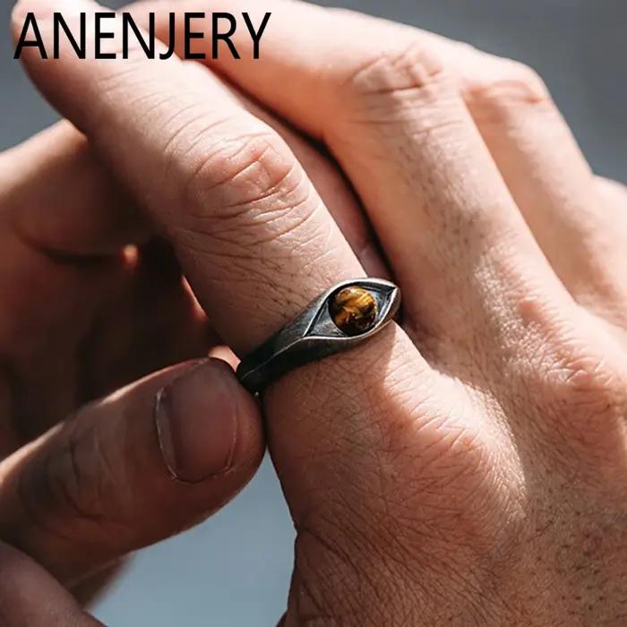 Bague Anenjery cuivre géométrique tracker d'humeur femme élégante design vintage occasion spéciale