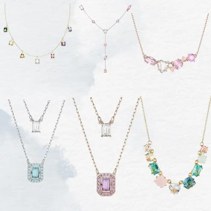 Livraison gratuite 2025 ensemble de bijoux à fleurs en cristal arc-en-ciel à la mode boucle d'oreille