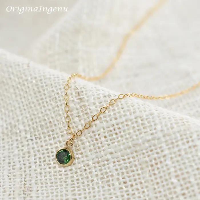 Collier en or 14K pour femmes, fait à la main, ras du cou, chaîne, style Boho