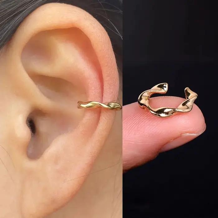 Boucles d'oreilles à Clip en forme de feuille de cristal CZ pour femmes