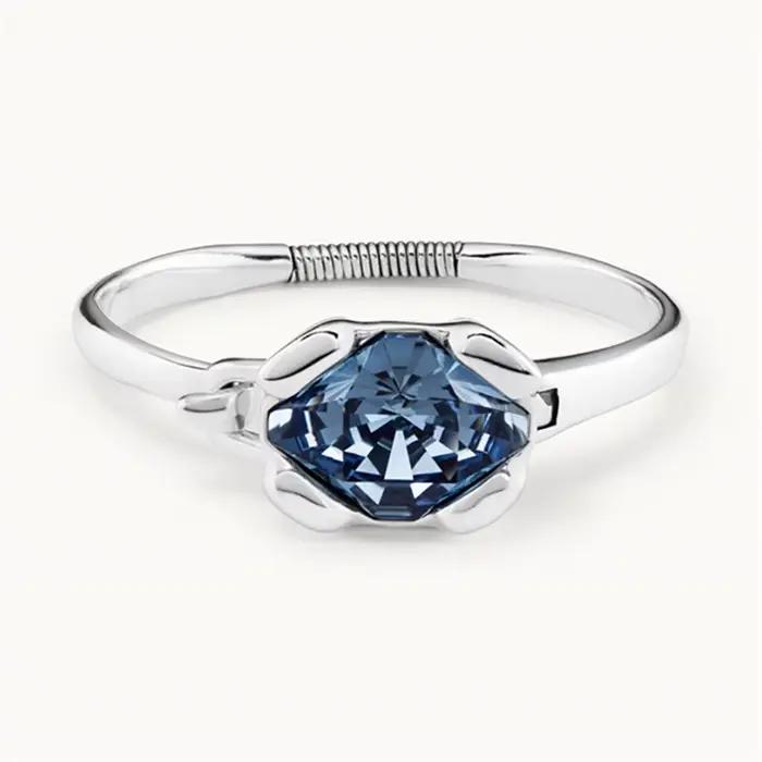 Bracelet en cristal bleu brillant scintillant, accessoires pour femmes, cadeaux d'anniversaire pour