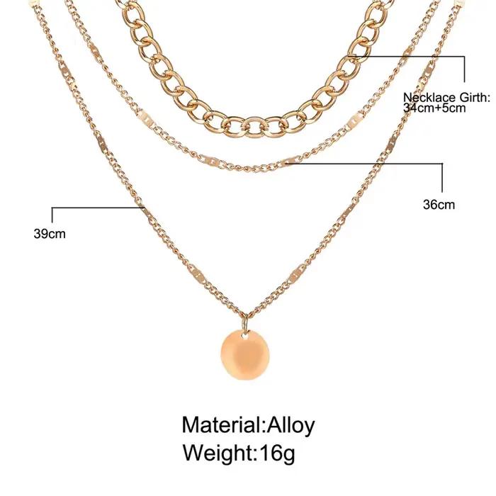 Collier Vintage sur le cou, couleur or, bijoux pour femmes, accessoires superposés pour vêtements de filles, cadeaux esthétiques, pendentif à la mode