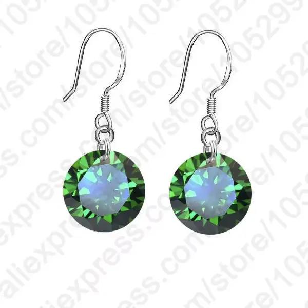 Boucles d'oreilles rondes multicolores en cristal bonbon, 10mm de diamètre, crochet en argent Sterling 925, cadeau pour fille
