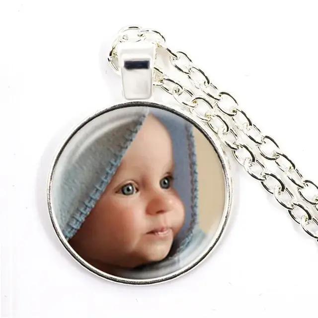 Collier personnalisé avec Photo pour maman, papa, bébé, enfants, grand-père, Parents, cadeau Photo p