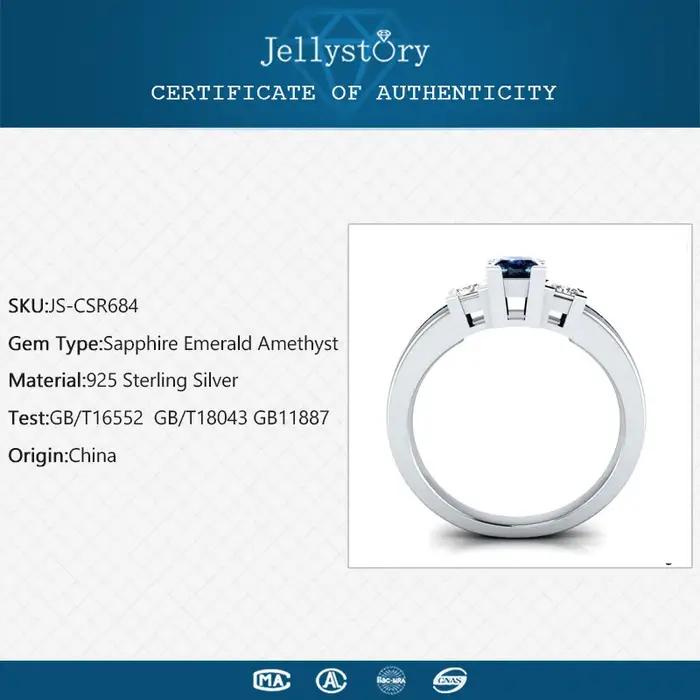 Jellystory-Bague Classique en Argent 925 pour Femme