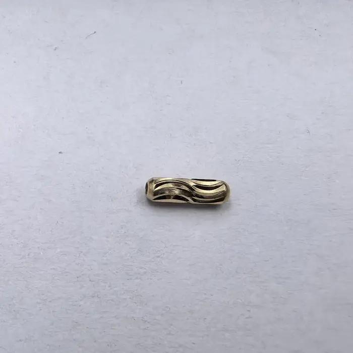 Perles cylindriques en tube d'espacement en or pur 18 carats
