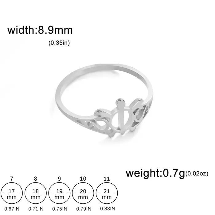 COOLTIME Bague tortue de mer en acier inoxydable pour hommes et femmes