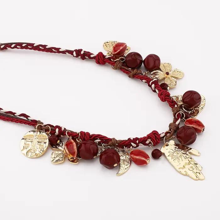LUREME bohème ethnique colliers palmier lune amour pendentifs main noeud chaîne rétro Multi élément hommes femmes mode OL bijoux