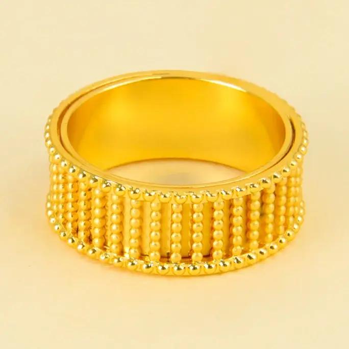 Bagues de luxe arabes en or plaqué 24 carats