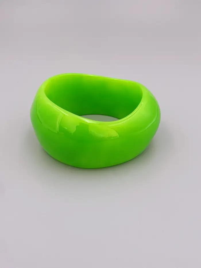 Bracelet jonc en acrylique coloré, bijoux vibrants et élégants pour femmes