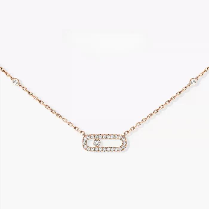 Collier coulissant en diamant au design classique, exsudant un charme élégant