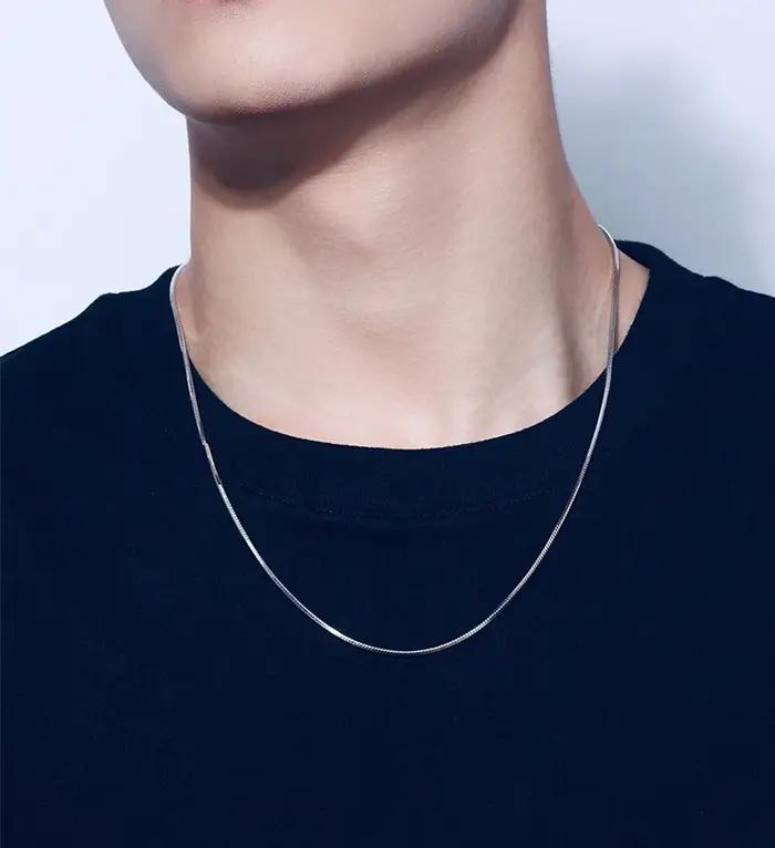 Haute qualité mode vente chaude serpent chaîne couleur argent dames