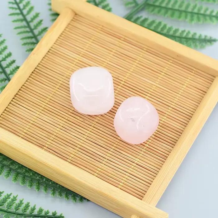 Bracelets extensibles en pierre naturelle de Quartz, poudre de Rose naturelle, purifie l'âme, bijoux, perles pour amoureux des femmes