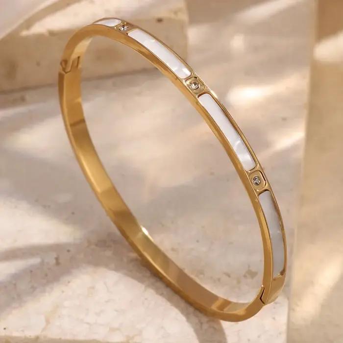 Ensemble de bracelets empilables en acier inoxydable pour femmes