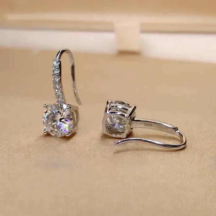 PomerceJelly-Boucles d'oreilles en diamant Moissanite pour femme