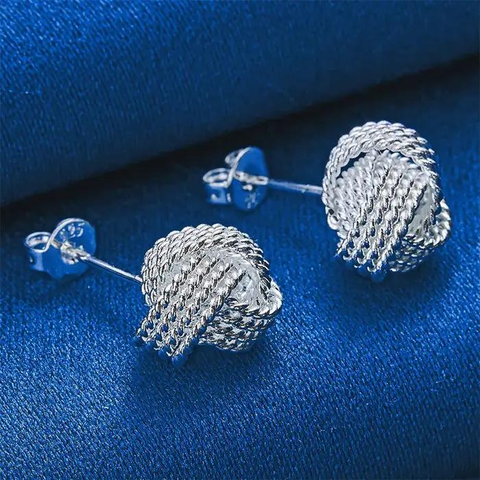 Boucles d'oreilles élégantes en argent sterling 925