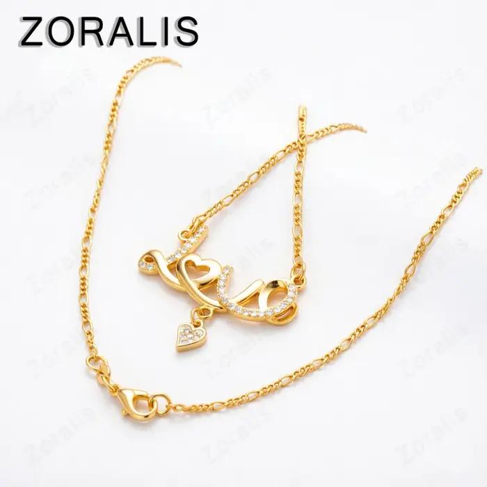 Collier avec pendentif symbole d'amour en forme de cœur en or 18 carats pour femmes