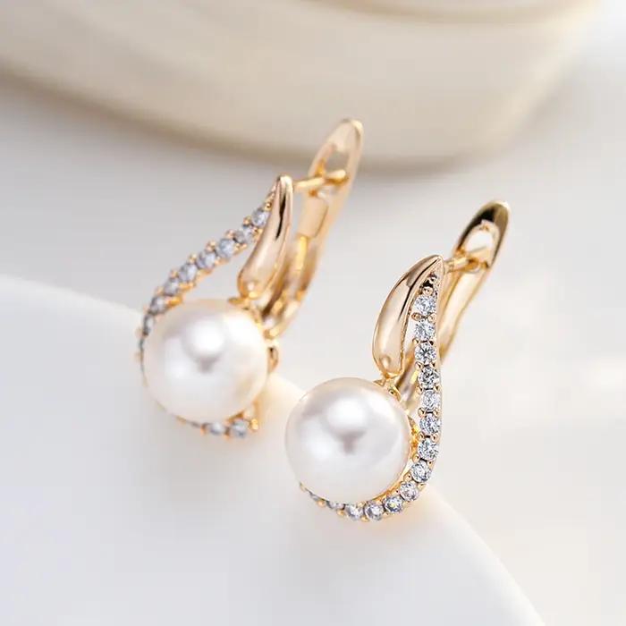 Kinel – boucles d'oreilles de luxe en or Rose pour femmes