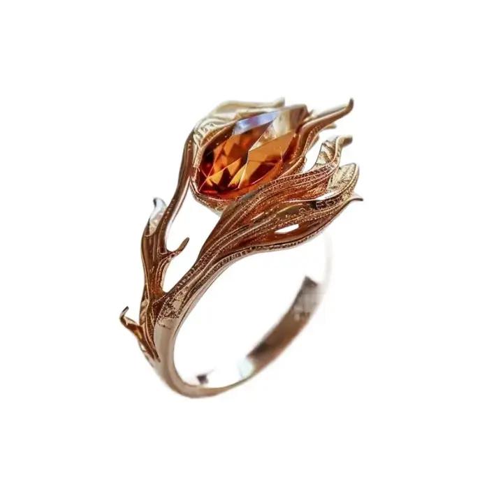 Bagues en cristal Orange pour femmes