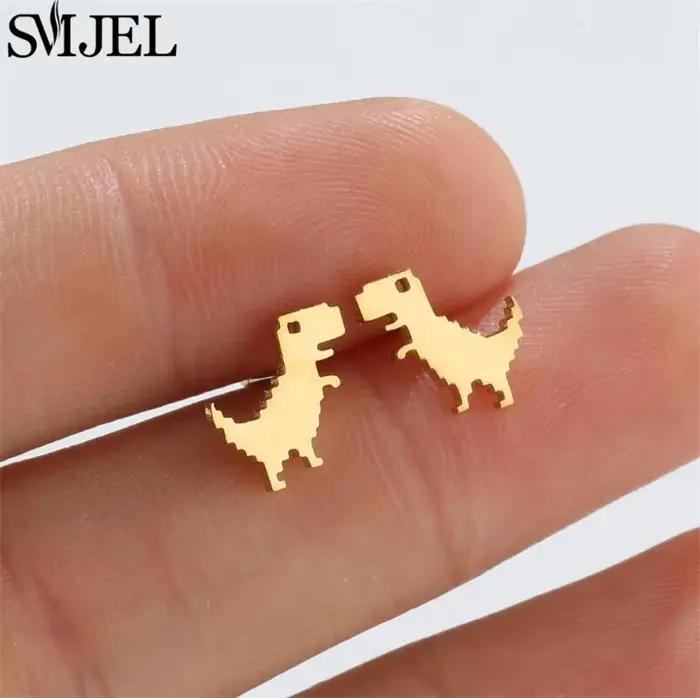 Boucles d'oreilles dinosaure Design Animal de dessin animé pour filles