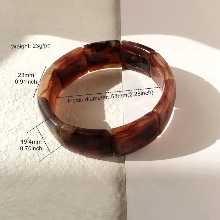 UJBOX-Bracelet Classique en Perles Acryliques pour Femme, Fait à la Main, Taille Ajustable, Accessoi