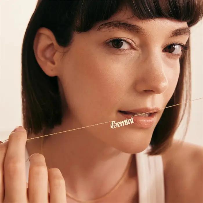 Collier Gothique en Acier Inoxydable avec Signe du Zodiaque