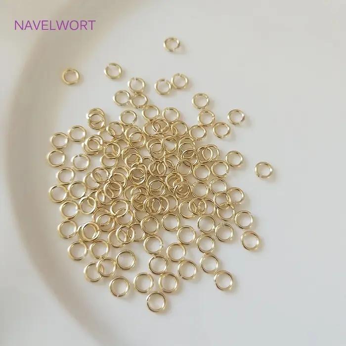 Anneau de saut ouvert en laiton plaqué or 18K haute qualité pour création de bijoux artisanaux et designs de haute joaillerie