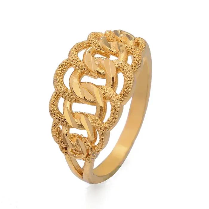 Bagues plaquées or africaines de Dubaï pour hommes, bijoux du Moyen-Orient, petites bagues de mariag
