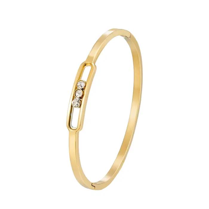 Bracelet classique coulissant en Zircon 3 pour femmes