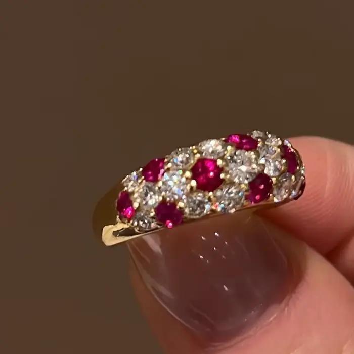 Bague de fiançailles de luxe en argent 925 pour femmes