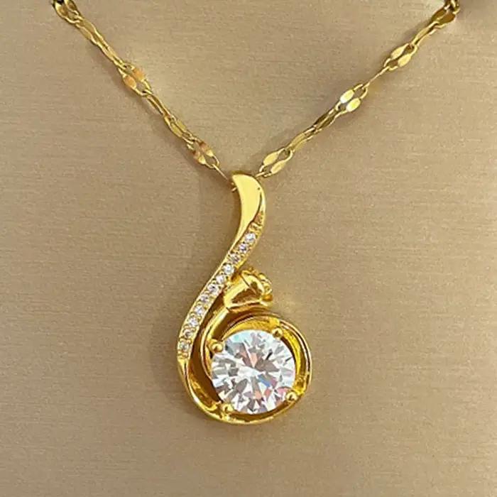 Accessoires bijoux pour femmes pendentif collier chaîne en acier inoxydable doré lien de clavicule articles bon marché avec livraison gratuite