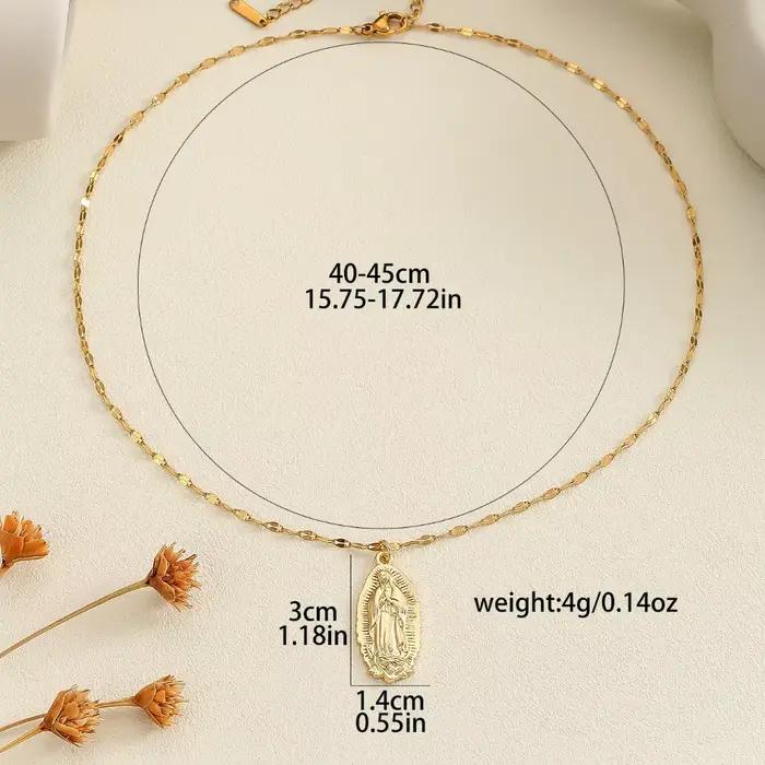Nouveau Design plaqué or personnalisé du moyen-orient, collier Madonna à la mode, de luxe léger, polyvalent et populaire