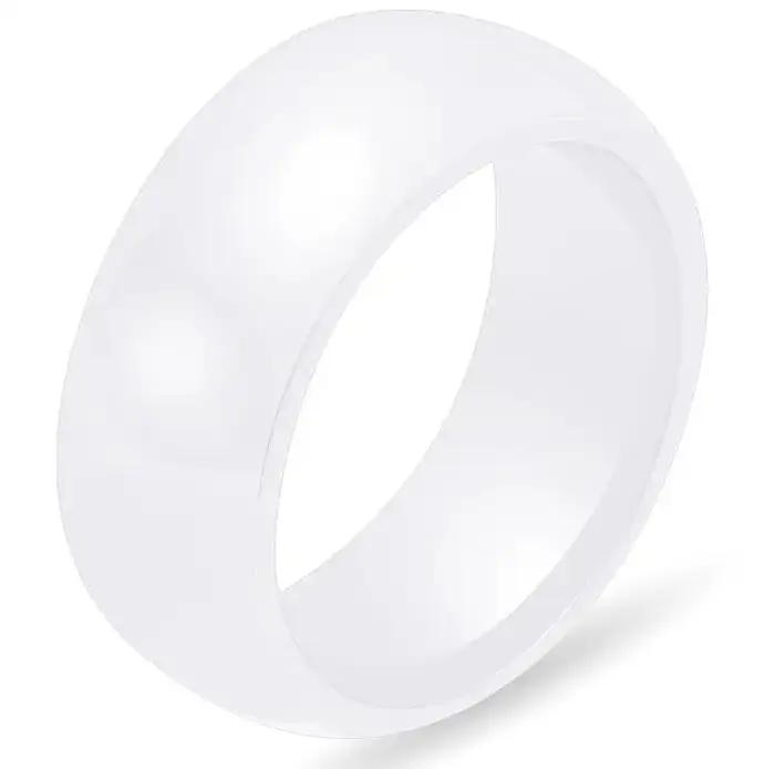 Bague en céramique rose/blanc/noir lisse pour femmes, bagues de fiançailles de mariage au Design Sim