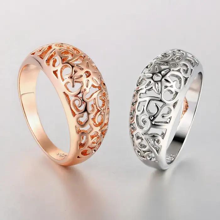 ZBathroom UYANG-Bague épaisse vintage pour femme