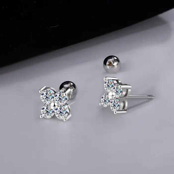 Trumium – boucles d'oreilles en Moissanite pour femmes