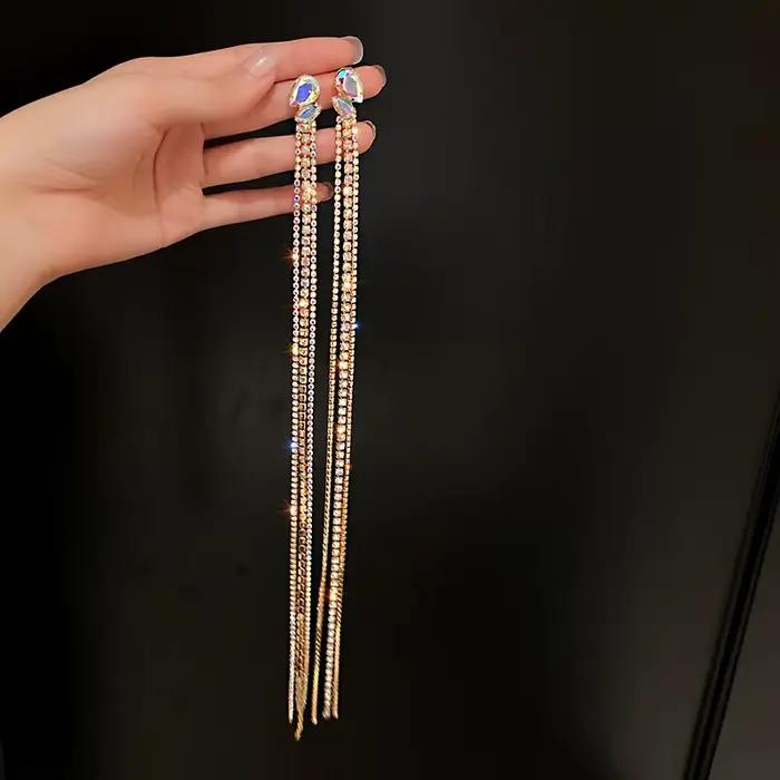 Boucles d'oreilles géométriques colorées en strass DREJEW pour femmes
