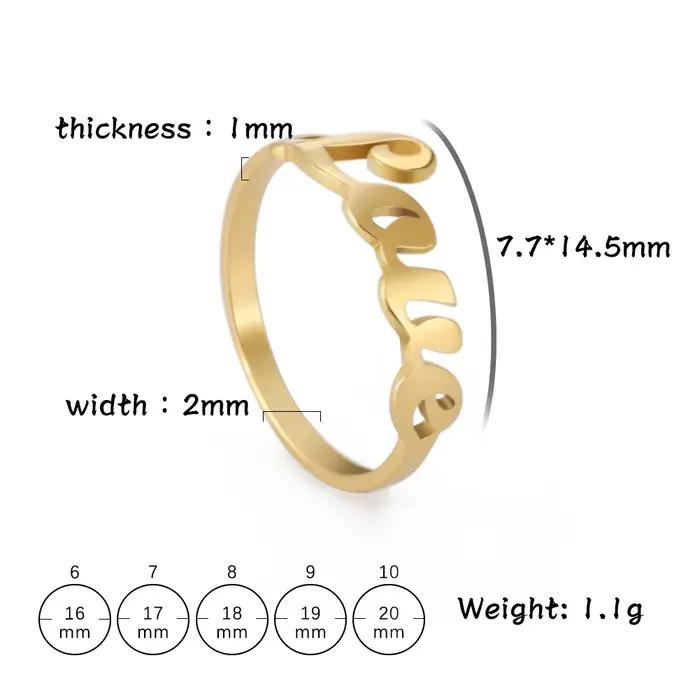 Bague d'amour simple et romantique pour femmes