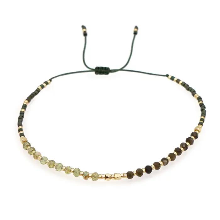 Bracelet en cristal irrégulier, perles colorées, bijoux imperméables, cadeau fait à la main pour fem