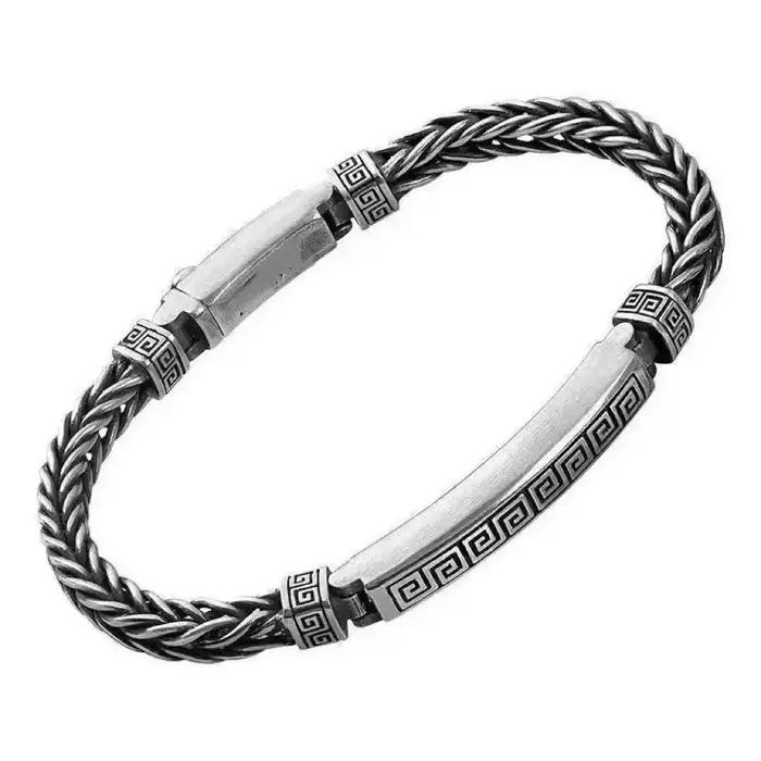 Bracelet rétro en argent sterling 925 unisexe