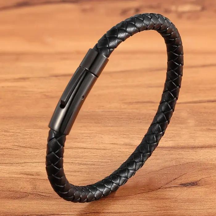 TYO nouveau haut en acier inoxydable tressé Bracelets pour femme hommes
