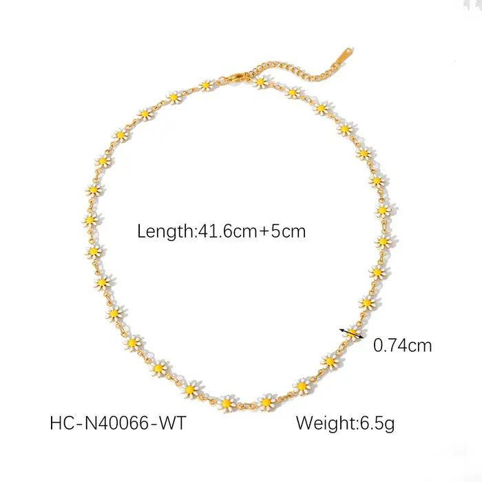 LUXUKISSKIDS nouveau élégant petite fleur breloques Collier romantique femme marguerite chaînes pendentif colliers mignon fille accessoires cadeaux